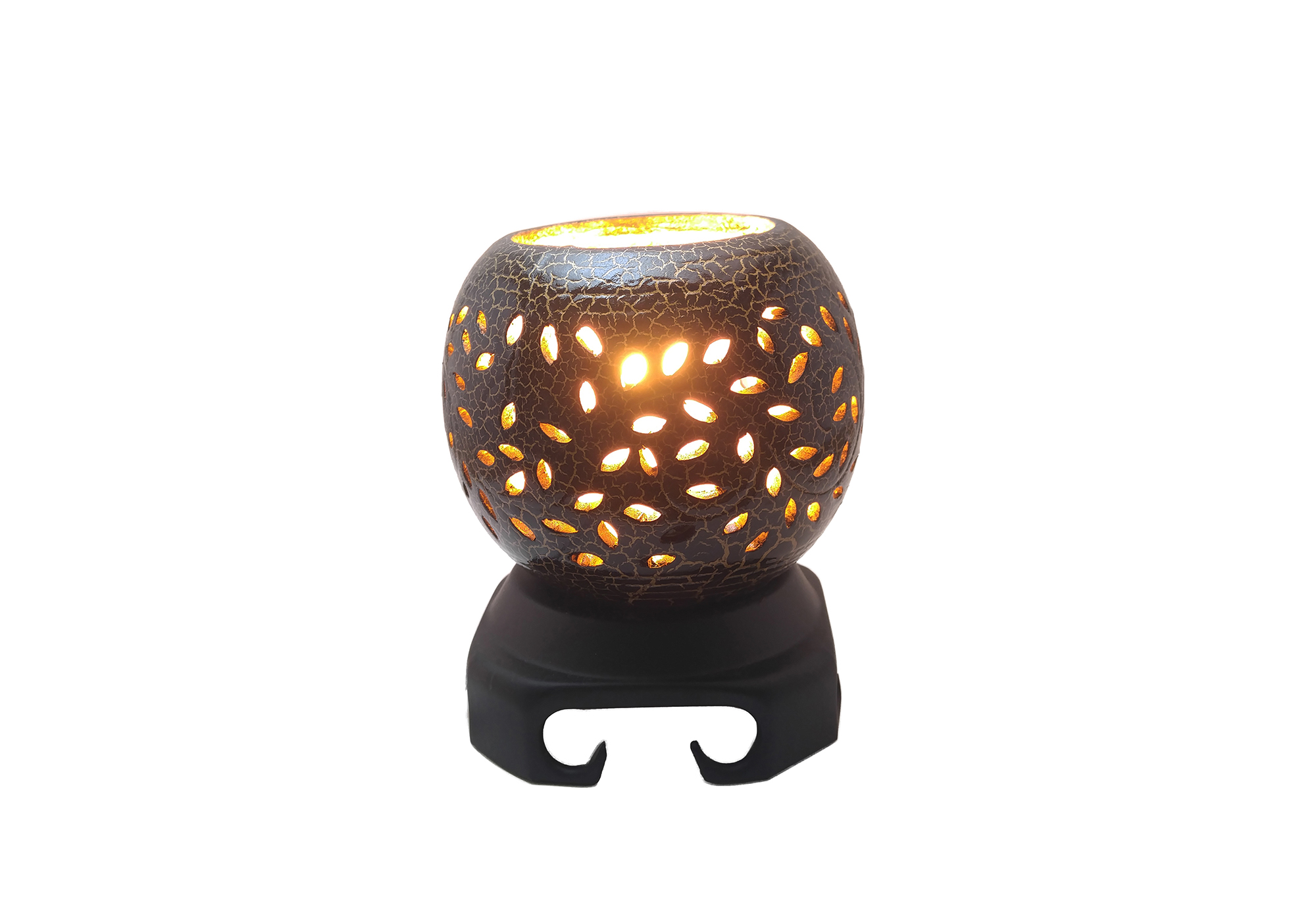 Đèn xông tinh dầu gốm đen